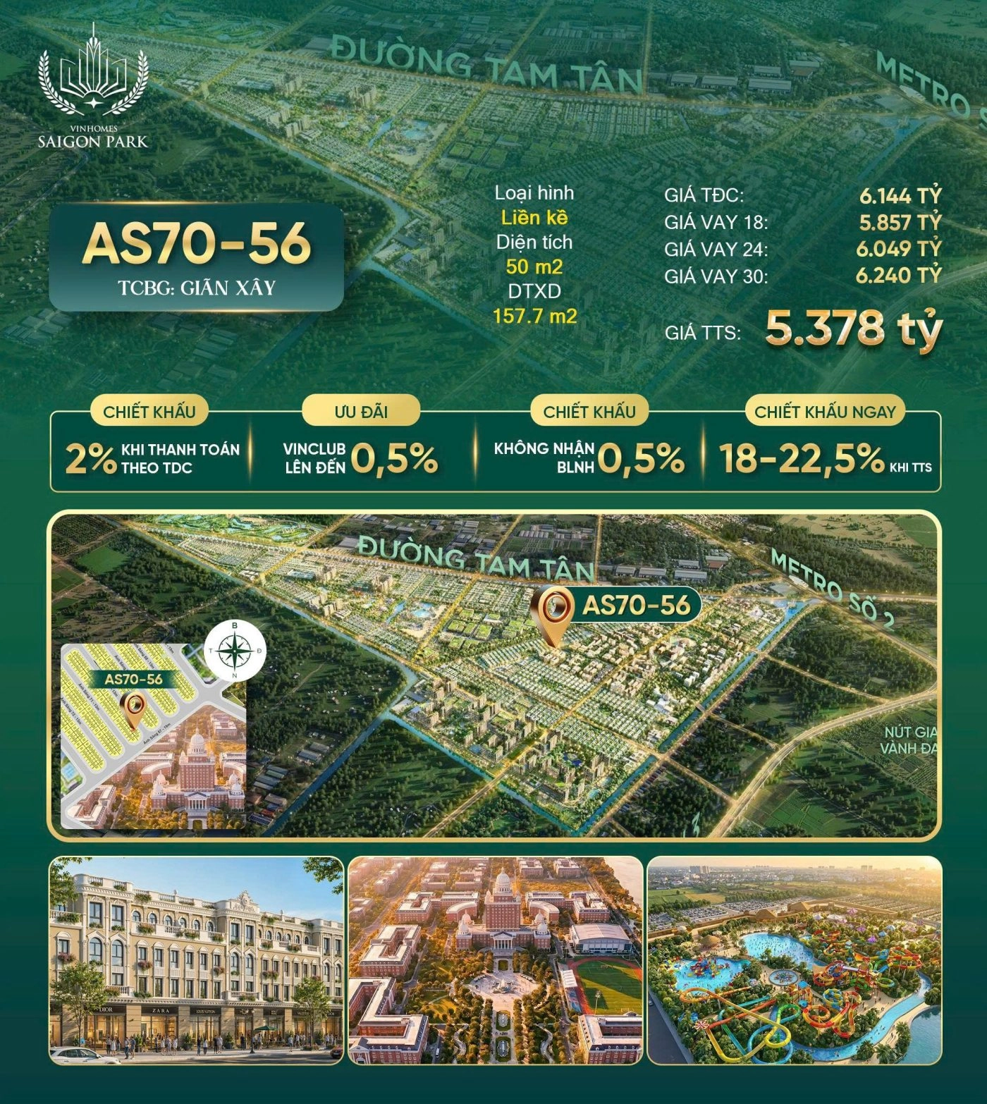Tổng quan căn Căn AS70-56 Vinhomes Sài Gòn Park