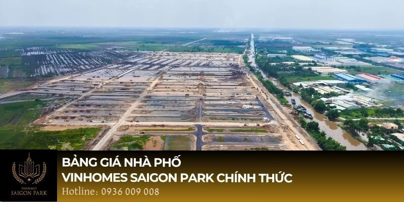 Bảng giá nhà phố Vinhomes Saigon Park chính thức