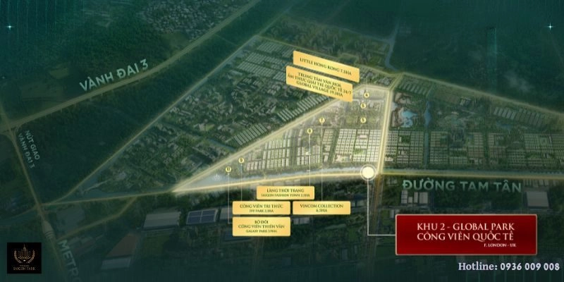 Mặt Bằng Phân Khu Vinhomes Saigon Park Global Park