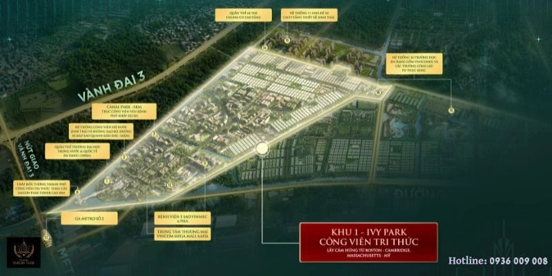 Mặt Bằng Phân Khu Vinhomes Saigon Park Ivy Park