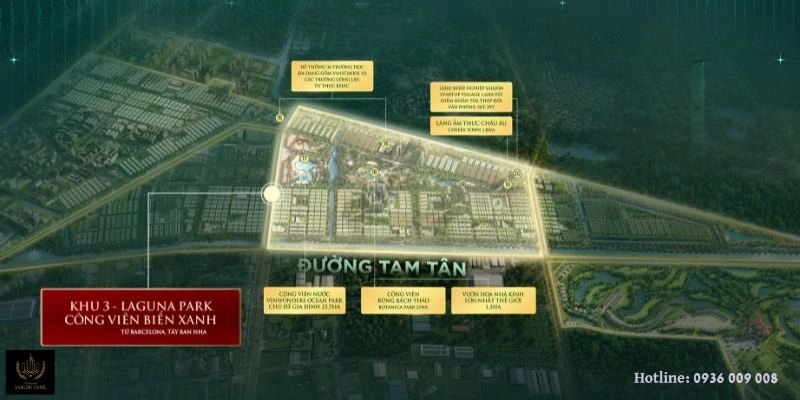 Mặt Bằng Phân Khu Vinhomes Saigon Park Laguna Park